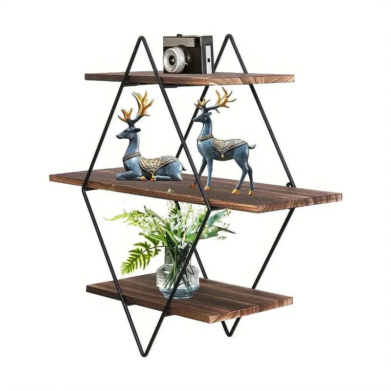 Wall Shelves - Geometric Wooden Multi-Layer by House Of Avana
