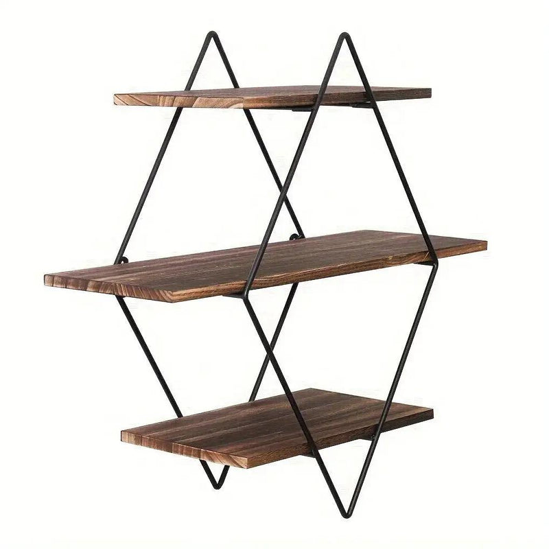 Wall Shelves - Geometric Wooden Multi-Layer by House Of Avana