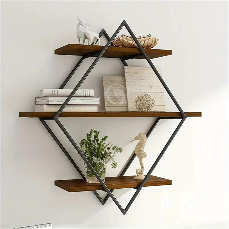 Wall Shelves - Geometric Wooden Multi-Layer by House Of Avana
