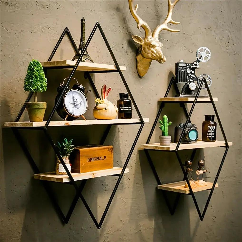 Wall Shelves - Geometric Wooden Multi-Layer by House Of Avana