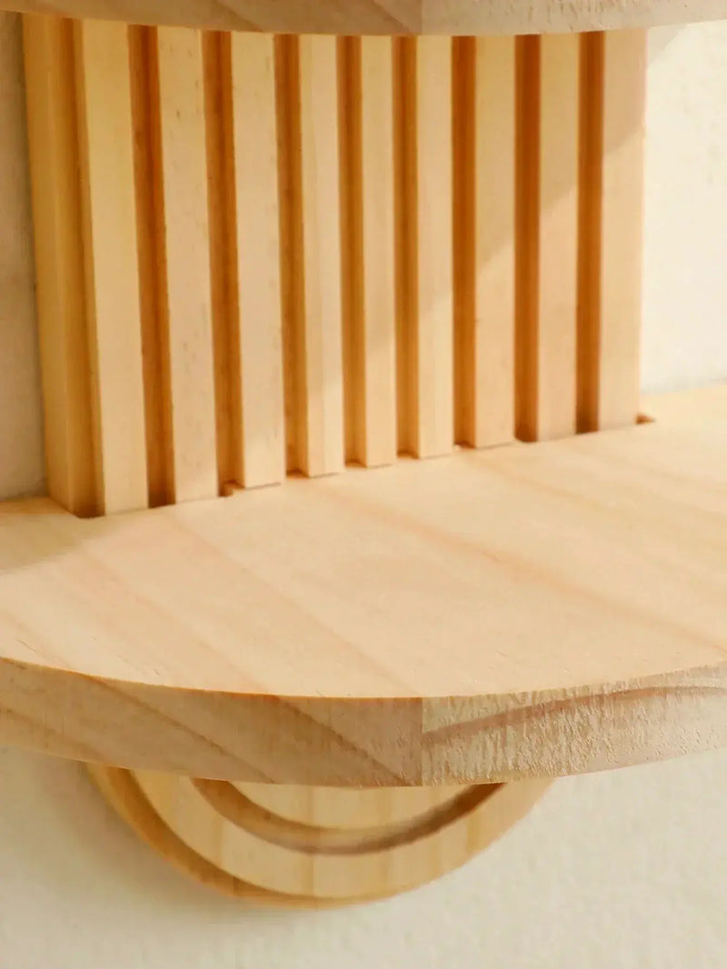 Wall Shelves - Geometric Wooden Natural by House Of Avana