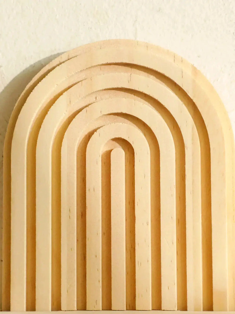 Wall Shelves - Geometric Wooden Natural by House Of Avana