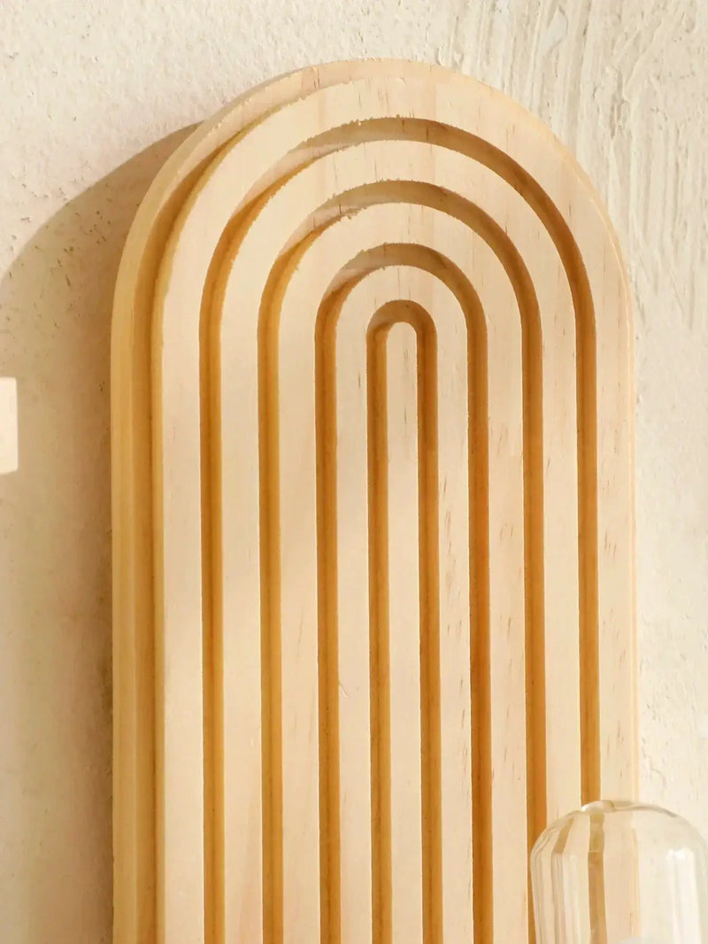 Wall Shelves - Geometric Wooden Natural by House Of Avana