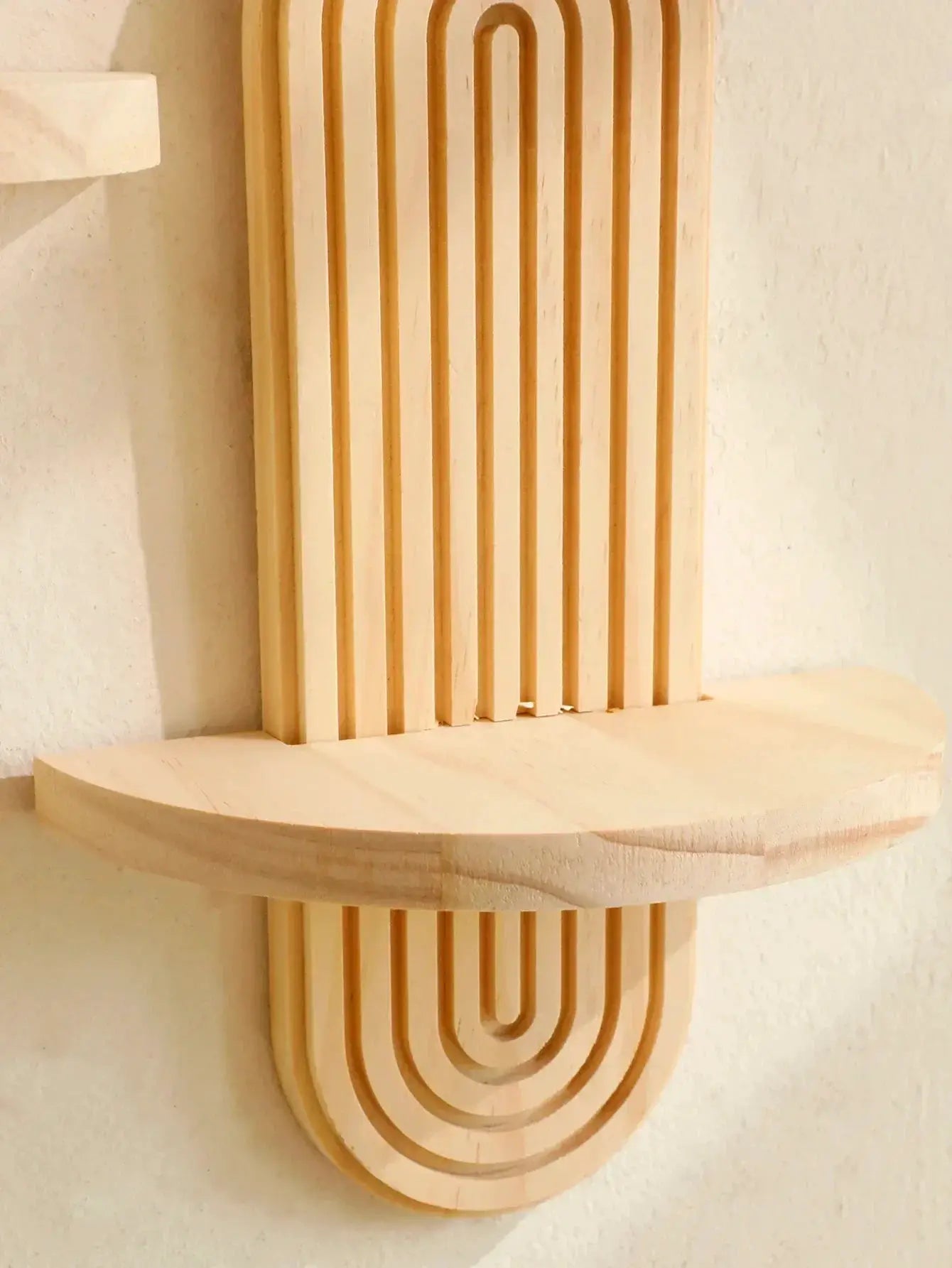 Wall Shelves - Geometric Wooden Natural by House Of Avana