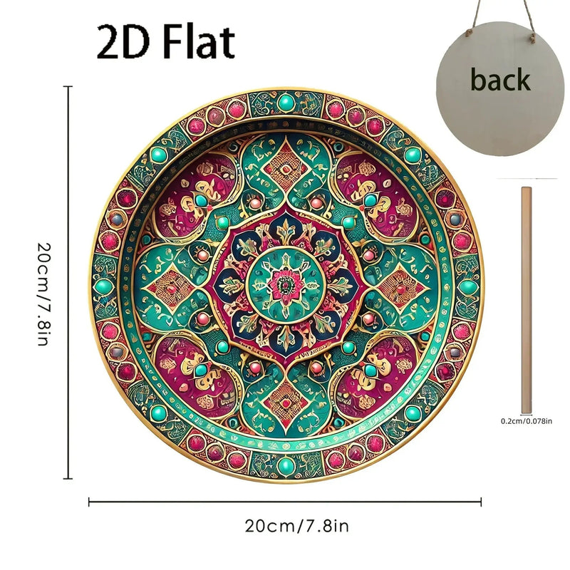 Wall Sign - Moroccan Wooden Round by House Of Avana