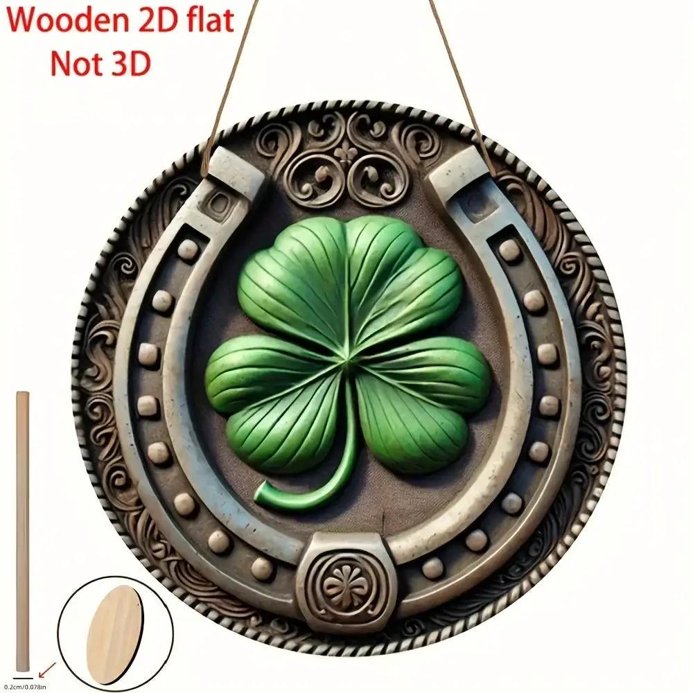 Wall Sign - Retro Wooden Green by House Of Avana