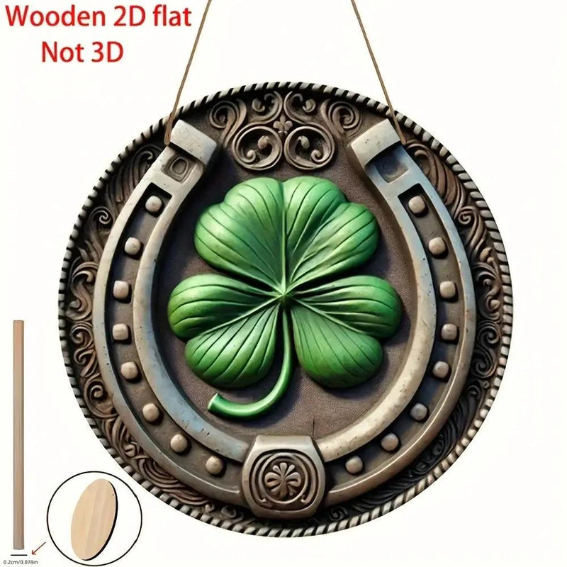 Wall Sign - Retro Wooden Green by House Of Avana