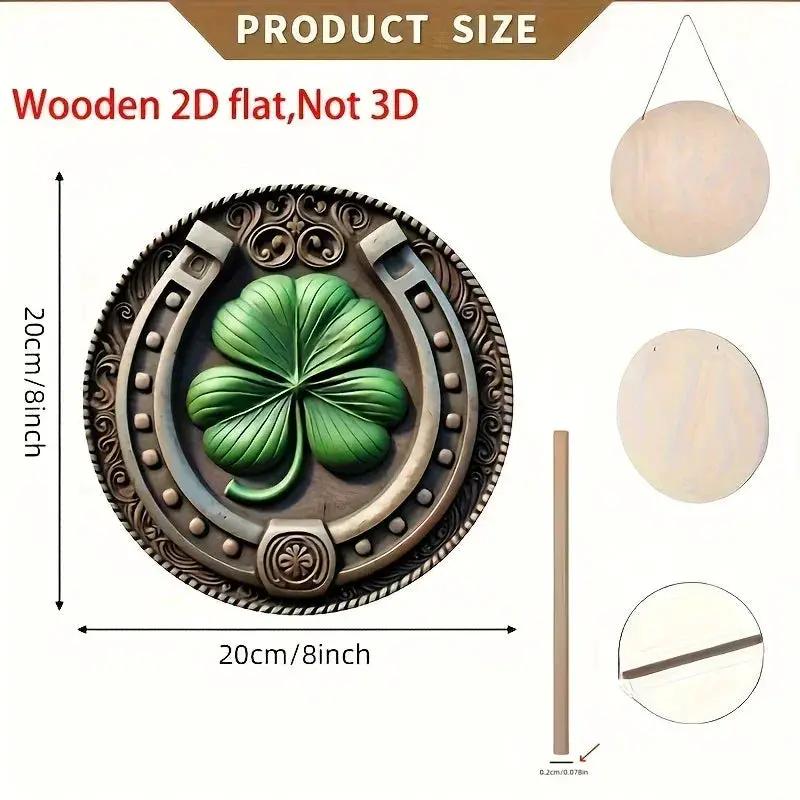 Wall Sign - Retro Wooden Green by House Of Avana