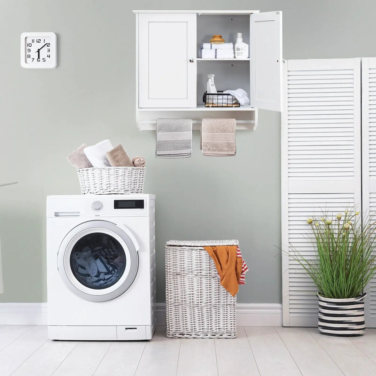 Wall Mounted Bathroom Storage Medicine Cabinet with Towel Bar, photo 24 of 24