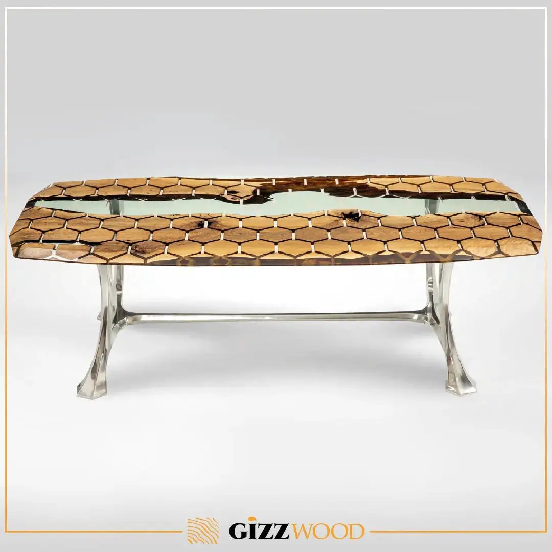 Hexagon Resin Dining Table, photo 4 of 13