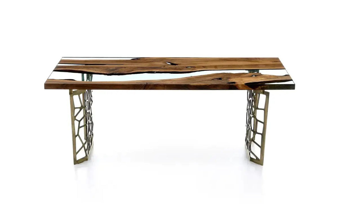 Resin Walnut River Dining Room Table | Voronoi Table, photo 12 of 17