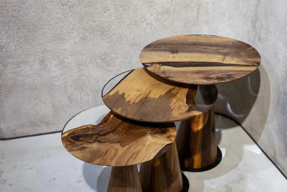 Resin Nesting Tables - Versatile Zigzag Epoxy Coffee Table Set, photo 7 of 15