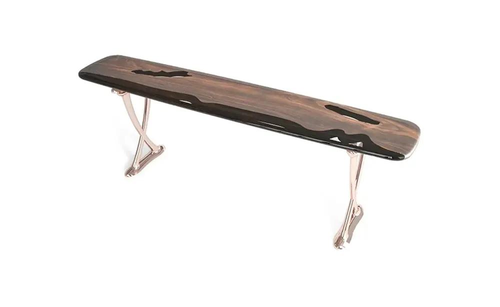 Resin Console Table- Foyer Table- Entryway Table (without mirrors) | Osso Collection, photo 6 of 9