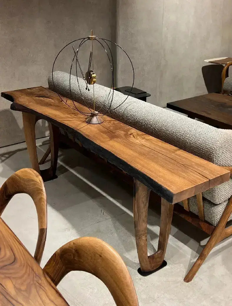 Rustic Console And Sofa Table Made Of Walnut, photo 4 of 8
