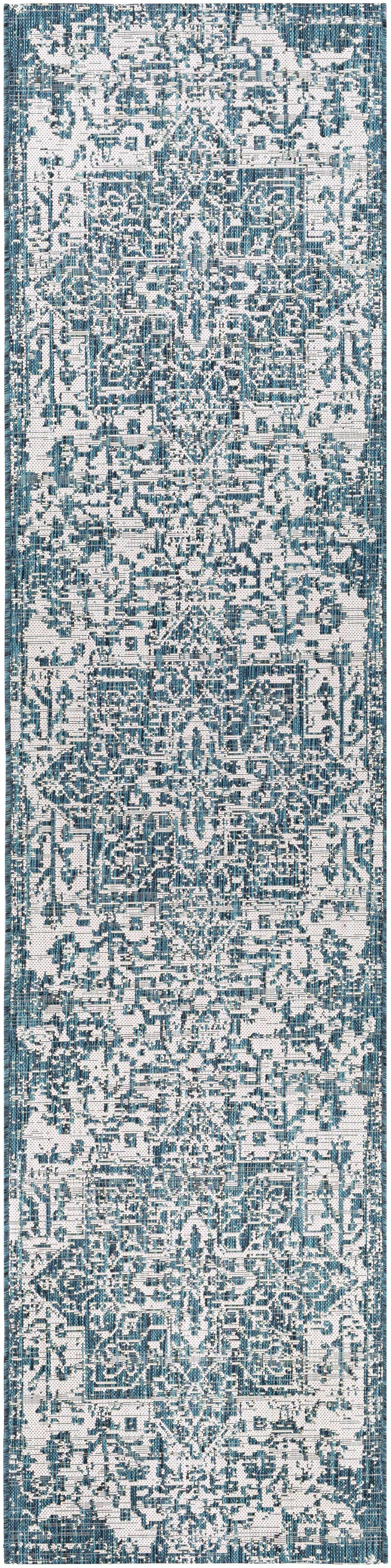 Teal Kilmacolm Indoor & Outdoor Area Rug - Clearance by Boutique Rugs