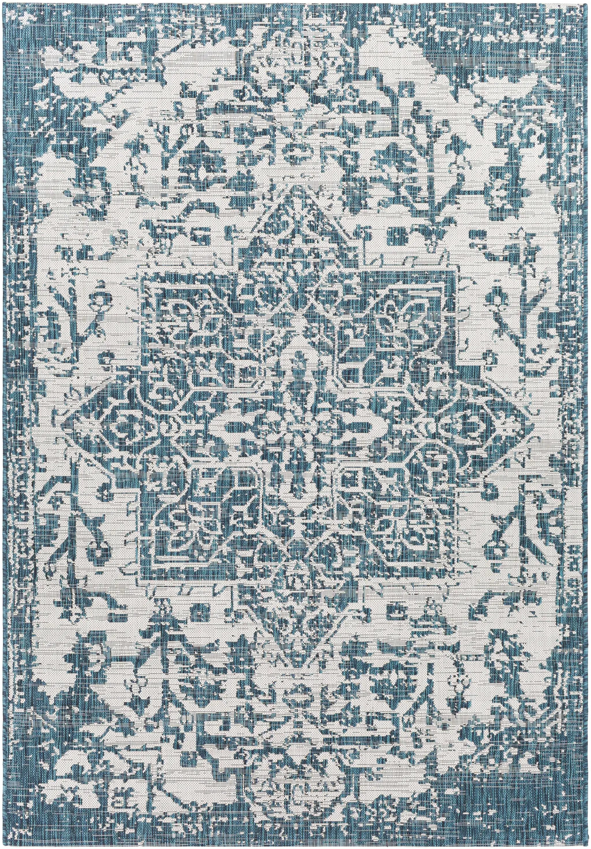 Teal Kilmacolm Indoor & Outdoor Area Rug - Clearance by Boutique Rugs