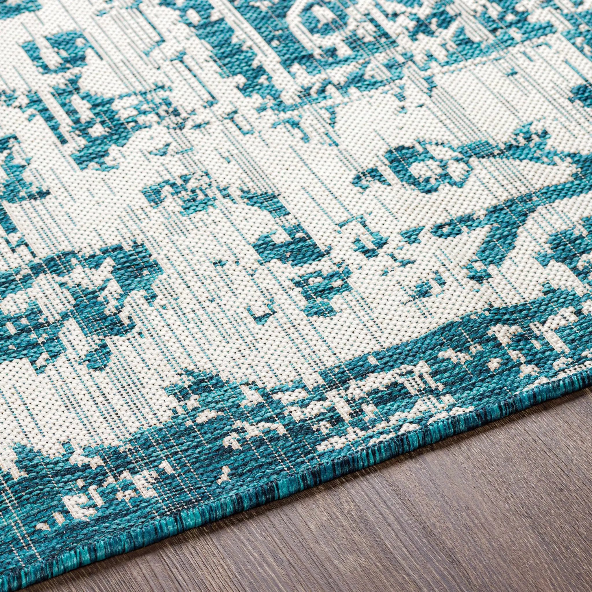 Teal Kilmacolm Indoor & Outdoor Area Rug - Clearance by Boutique Rugs