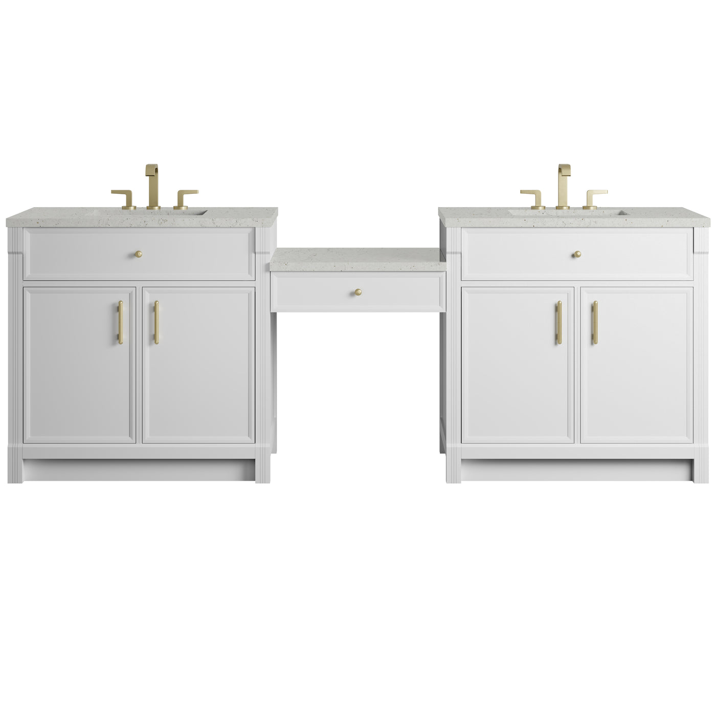 James Martin Bellshire 96" Double Bathroom Vanity, Bright White, view 11