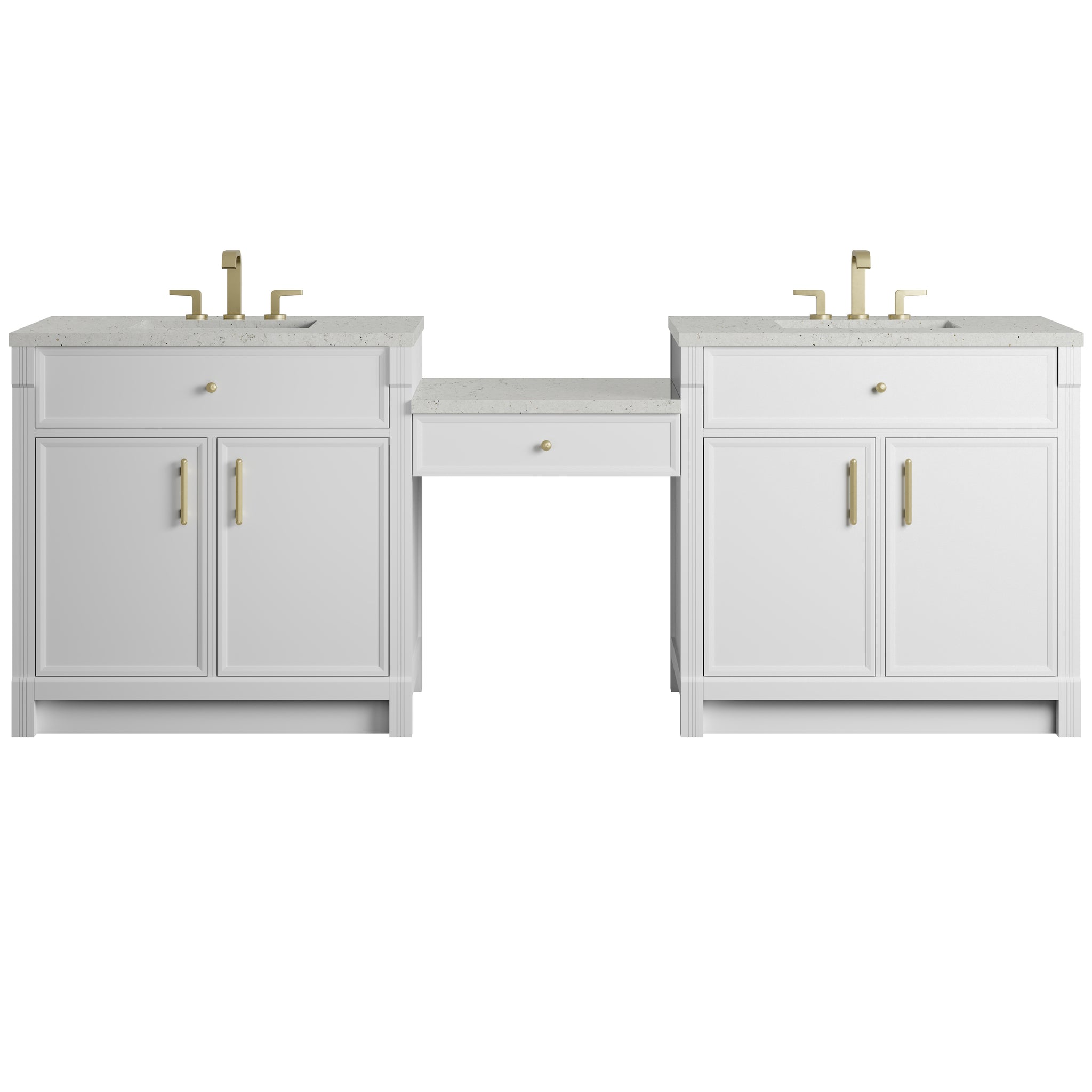 James Martin Bellshire 96" Double Bathroom Vanity, Bright White, view 11