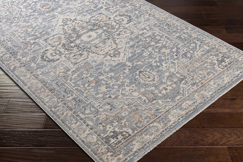 Buguey Cream&Blue Area Rug - Clearance by Boutique Rugs