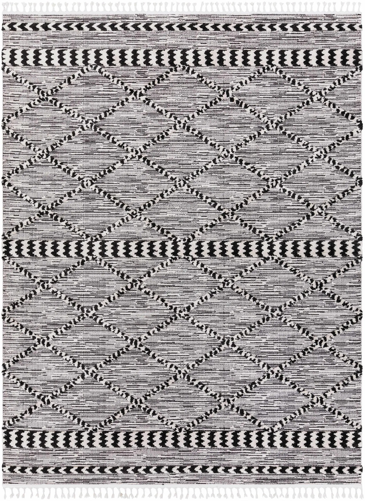 Warrandyte 5x7 Black&White High-Low Rug - Clearance, photo 8 of 8