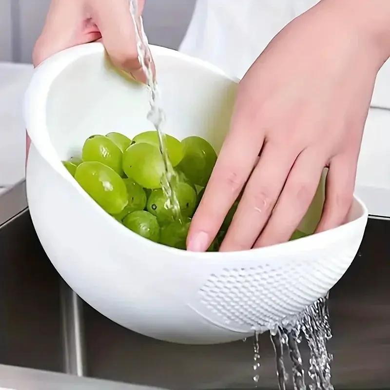 Washing Basket - Food-Safe Plastic with Drain by House Of Avana