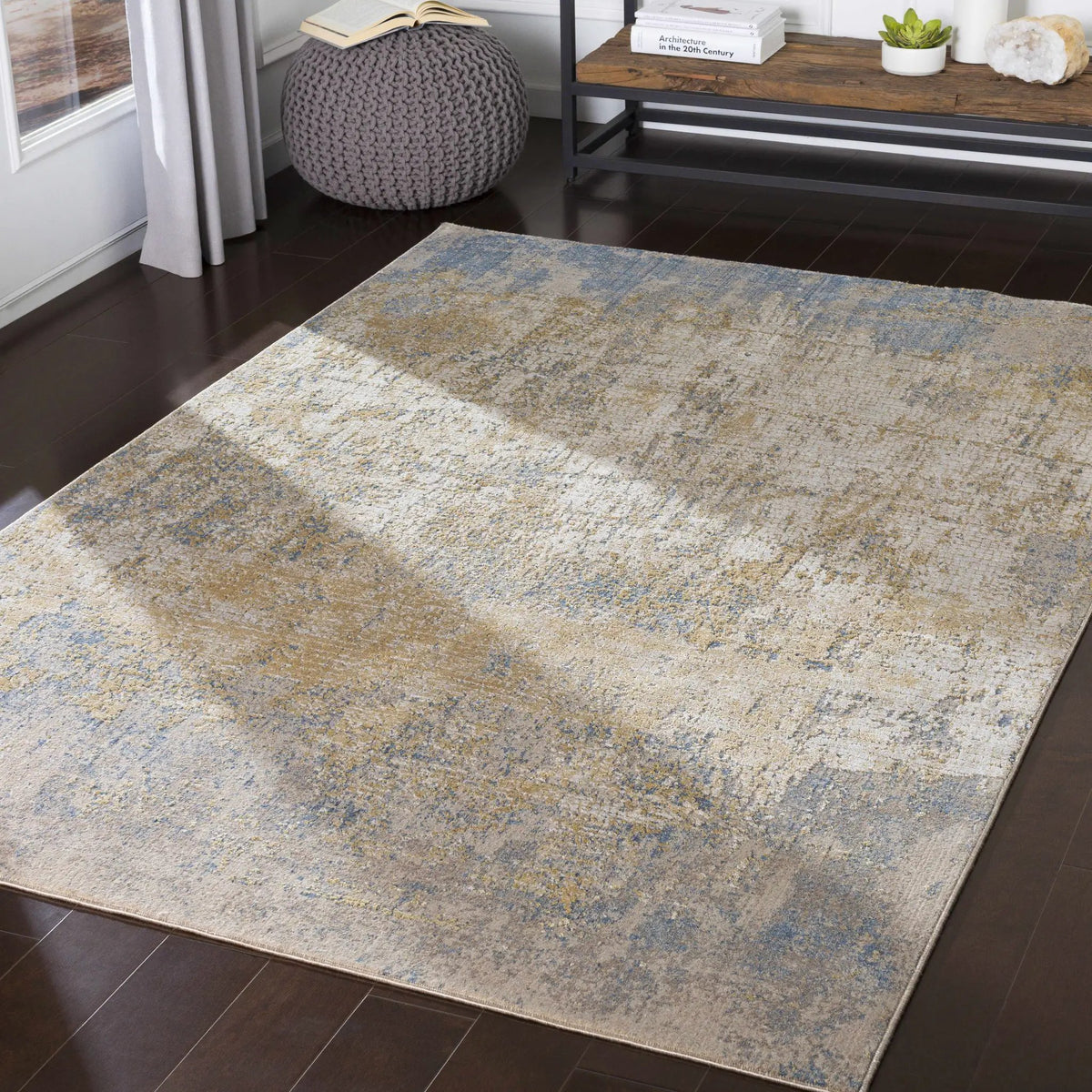 Watersmeet Faux Silk Rug - Clearance, installed in a room