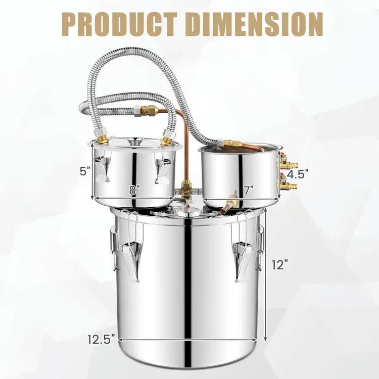 5/10 Gal 22/38 L Water Alcohol Distiller for DIY Whisky, photo 2 of 9