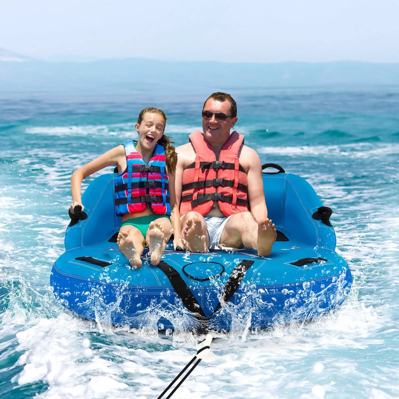 2 Person Water Sport Inflatable Towable Tubes for Boating by DirectDeals