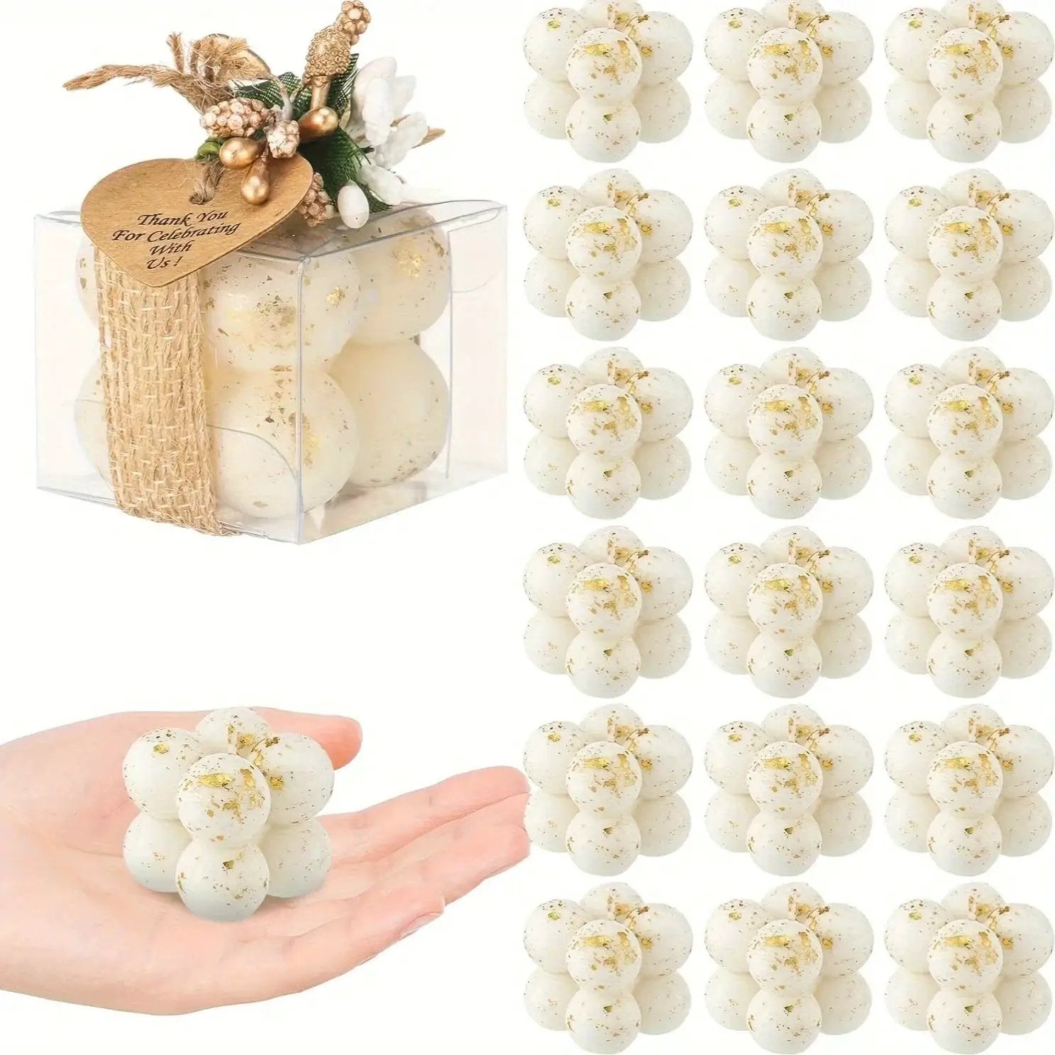 Wax Mini Bubble Candles, 30 Sets, Small Layered by House Of Avana