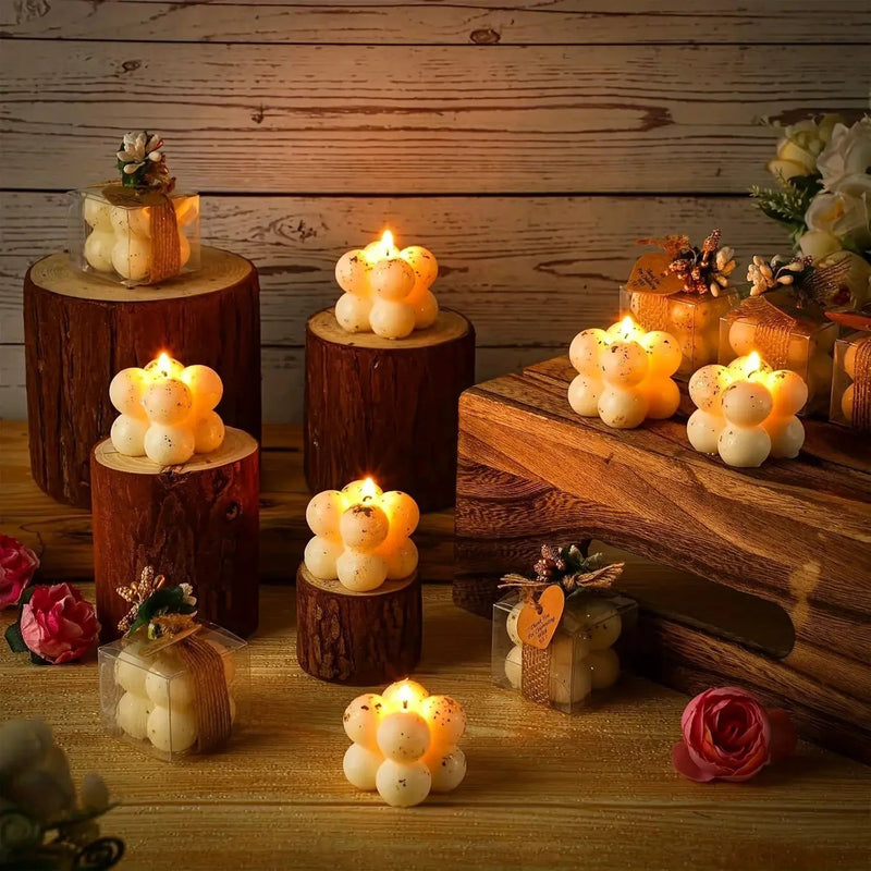 Wax Mini Bubble Candles, 30 Sets, Small Layered by House Of Avana