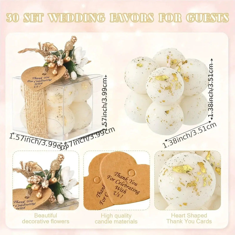Wax Mini Bubble Candles, 30 Sets, Small Layered by House Of Avana