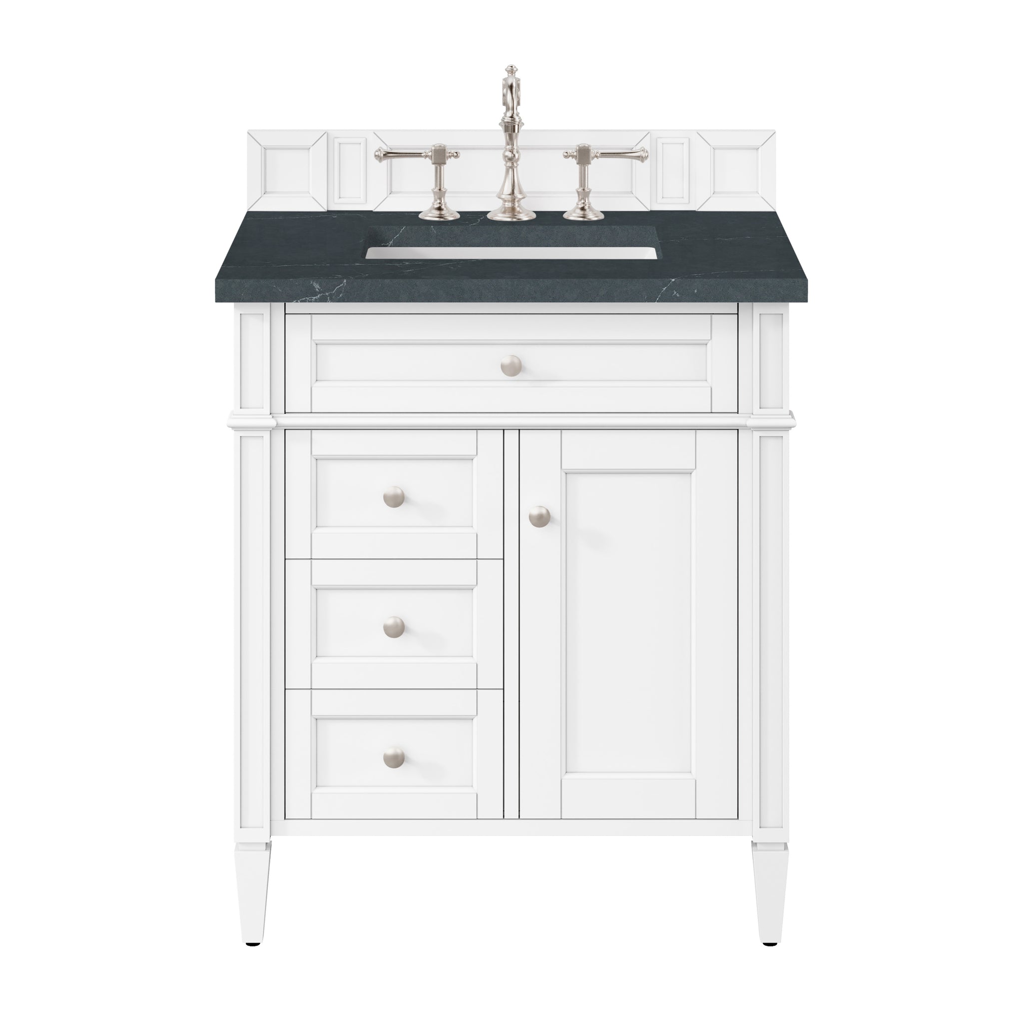 James Martin Brittany 30" Single Bathroom Vanity, Bright White, view 27