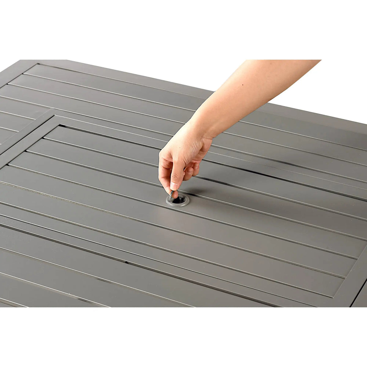 Aluminum 48-in Rectangular Propane Fire Table, Beads, Covers and Lid by Sharicks