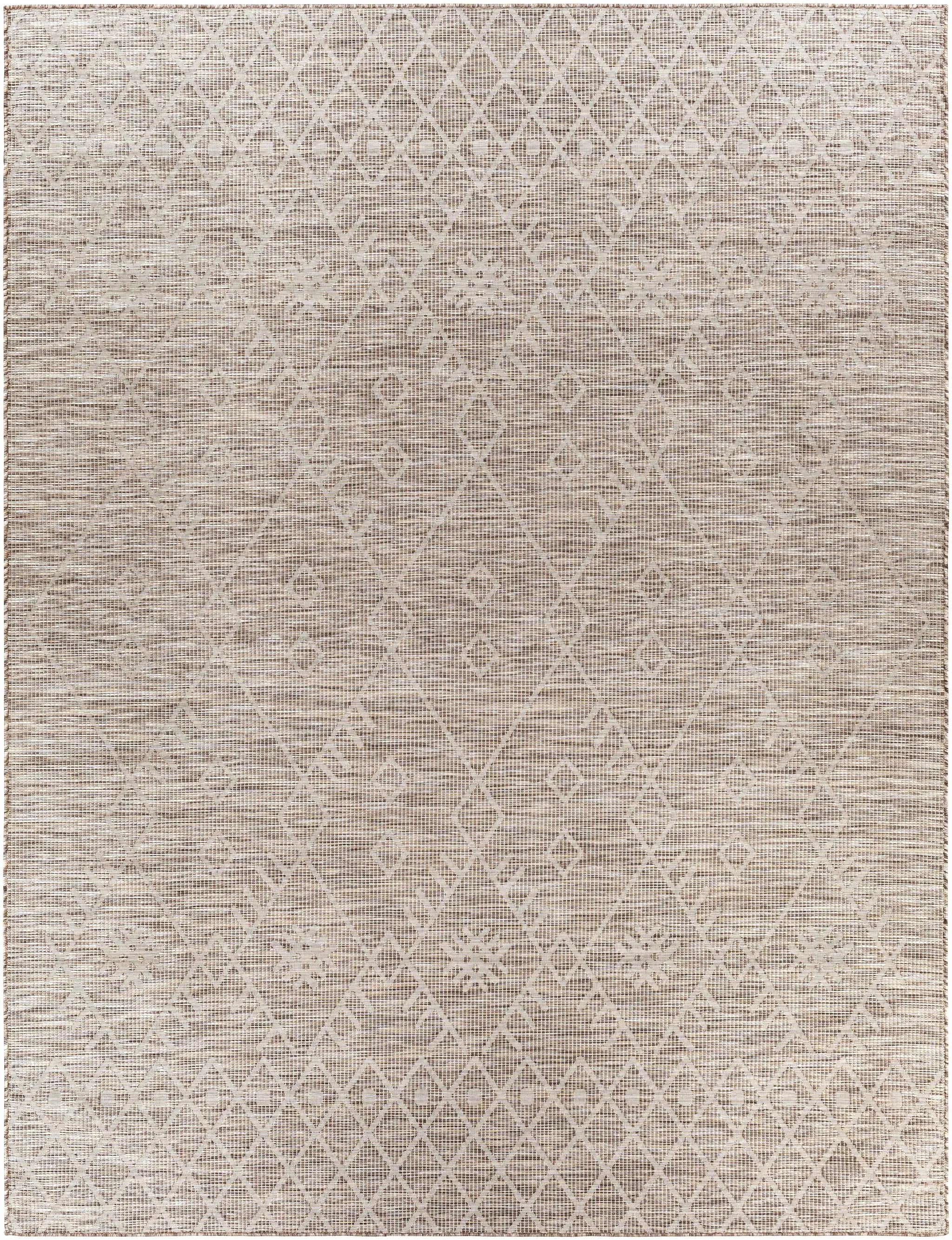 Lorena Beige Flatweave Trellis Outdoor Rug - Clearance by Boutique Rugs