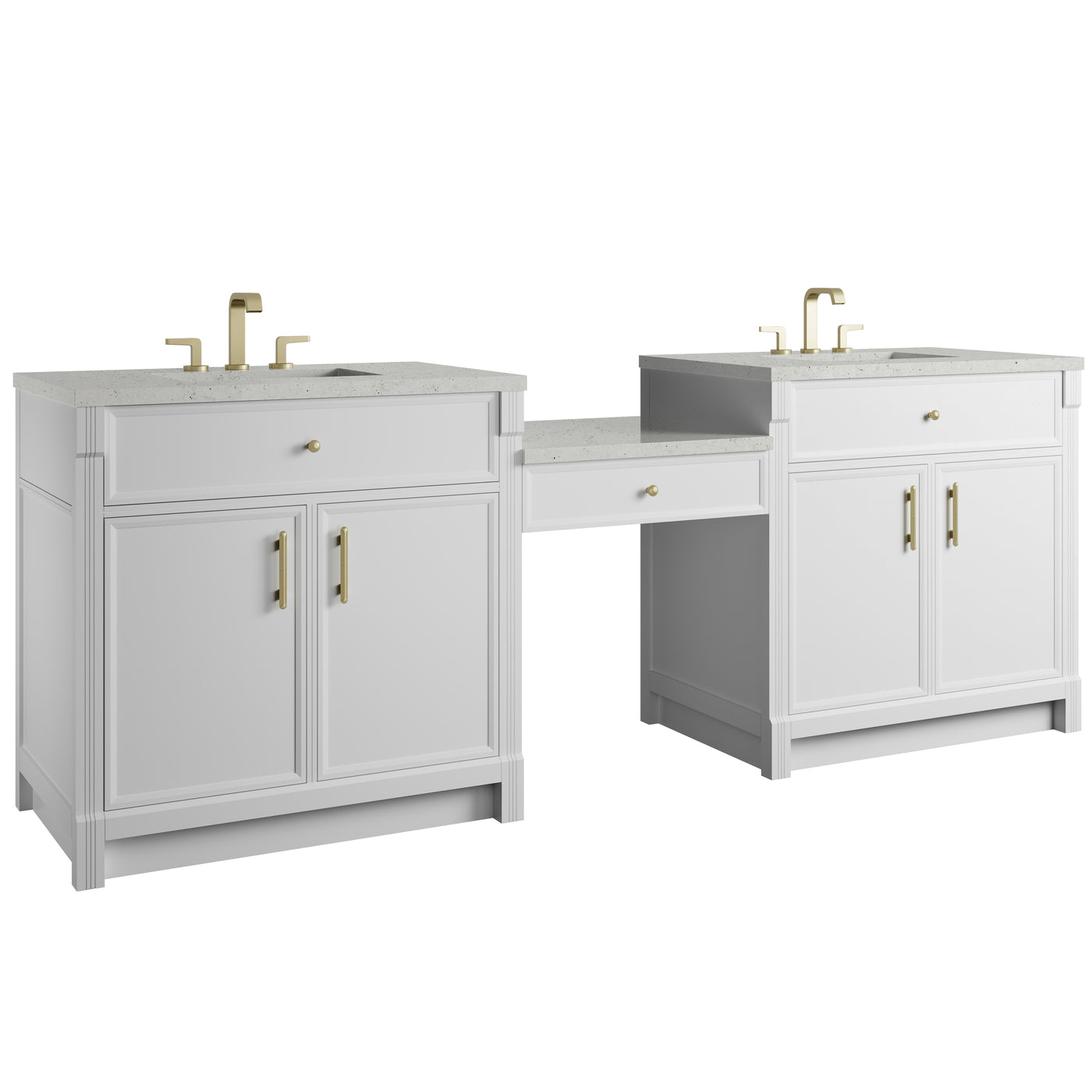 James Martin Bellshire 96" Double Bathroom Vanity, Bright White, view 15