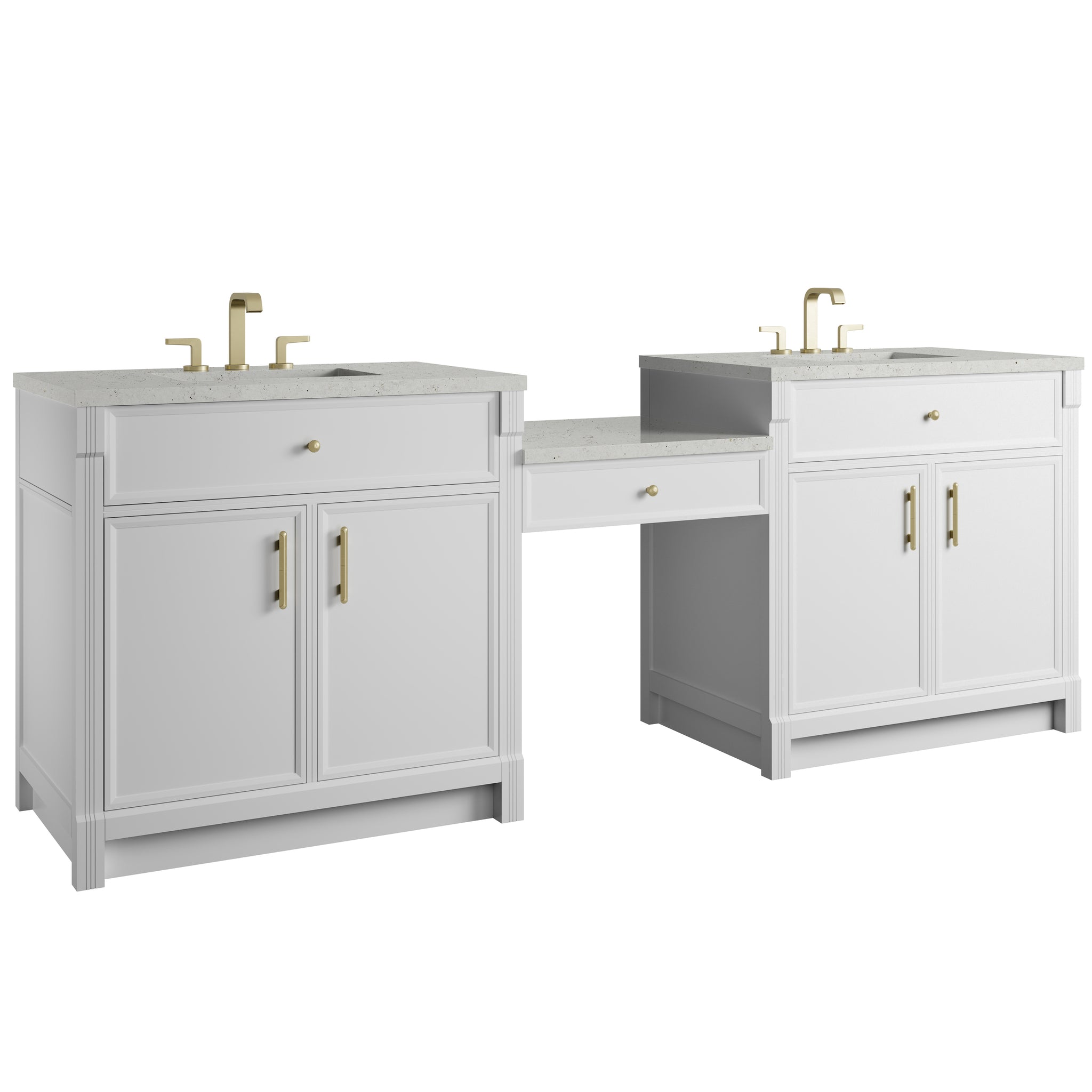 James Martin Bellshire 96" Double Bathroom Vanity, Bright White, view 15