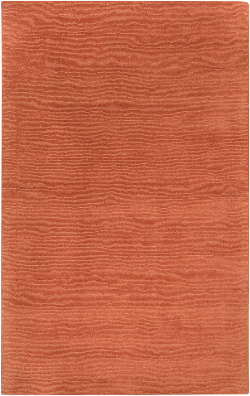 Brockton Solid Orange Wool Rug by Boutique Rugs