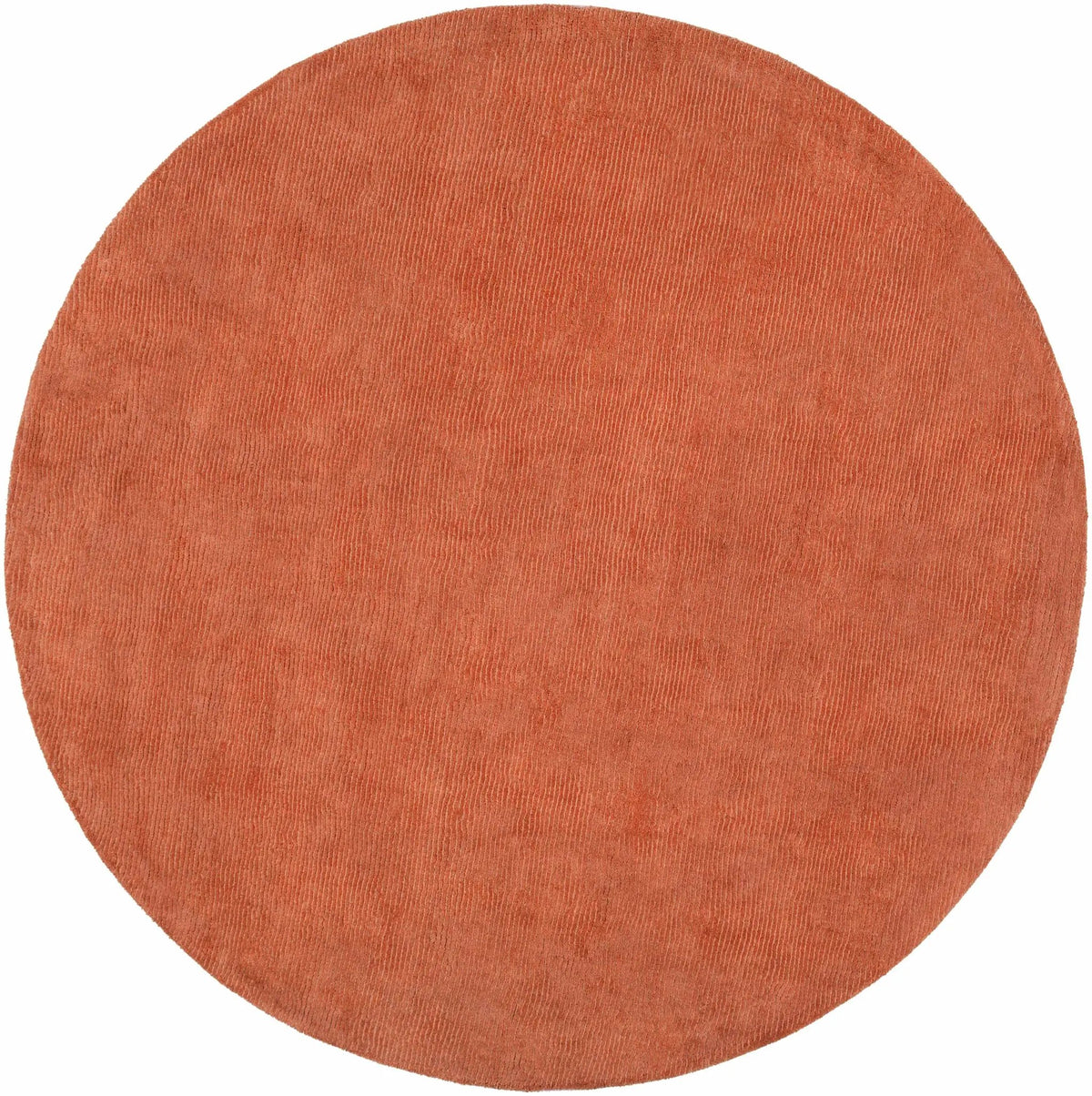 Brockton Solid Orange Wool Rug, photo 3 of 17