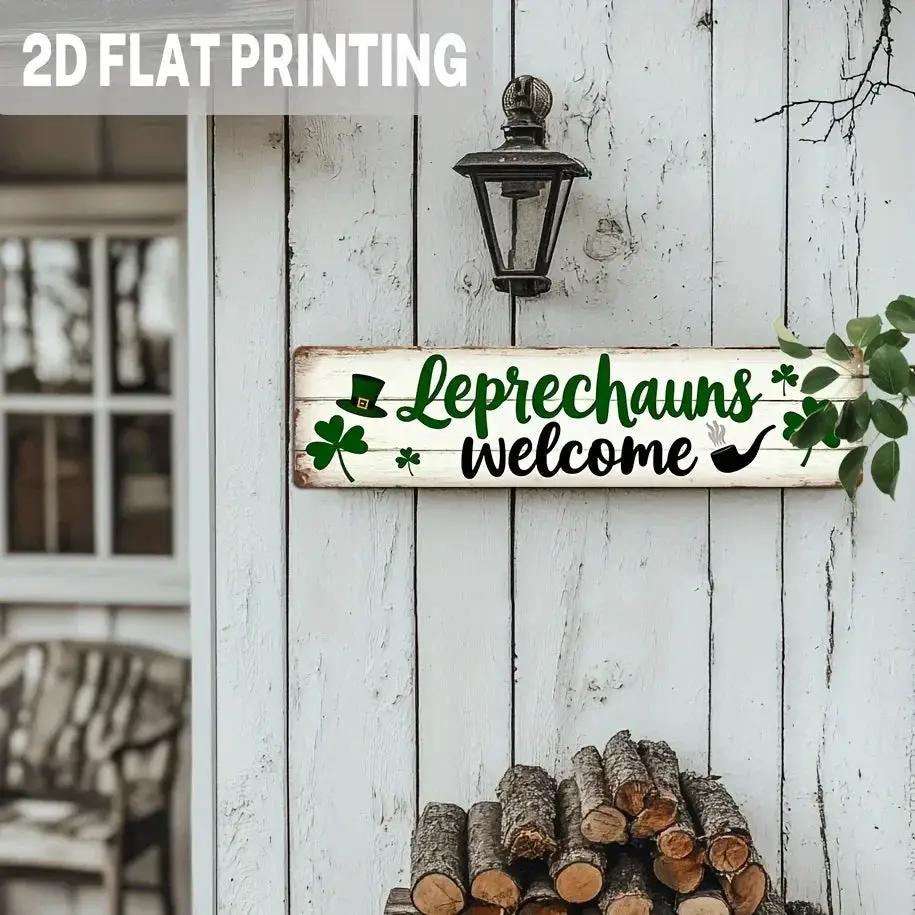 Welcome Sign - Rustic Metal Leprechaun Wall by House Of Avana