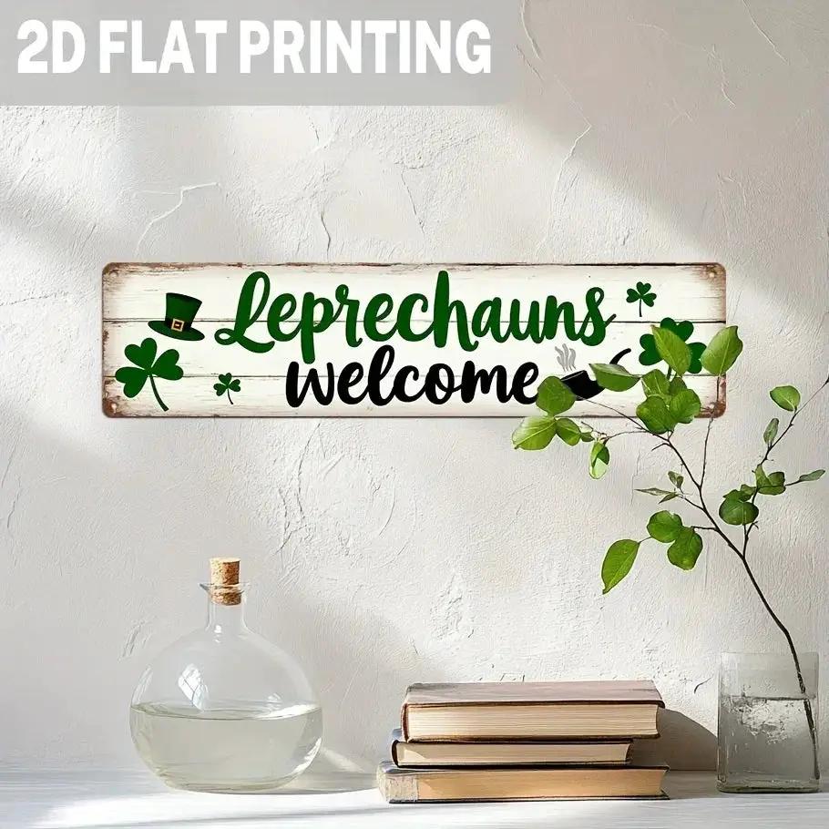 Welcome Sign - Rustic Metal Leprechaun Wall by House Of Avana
