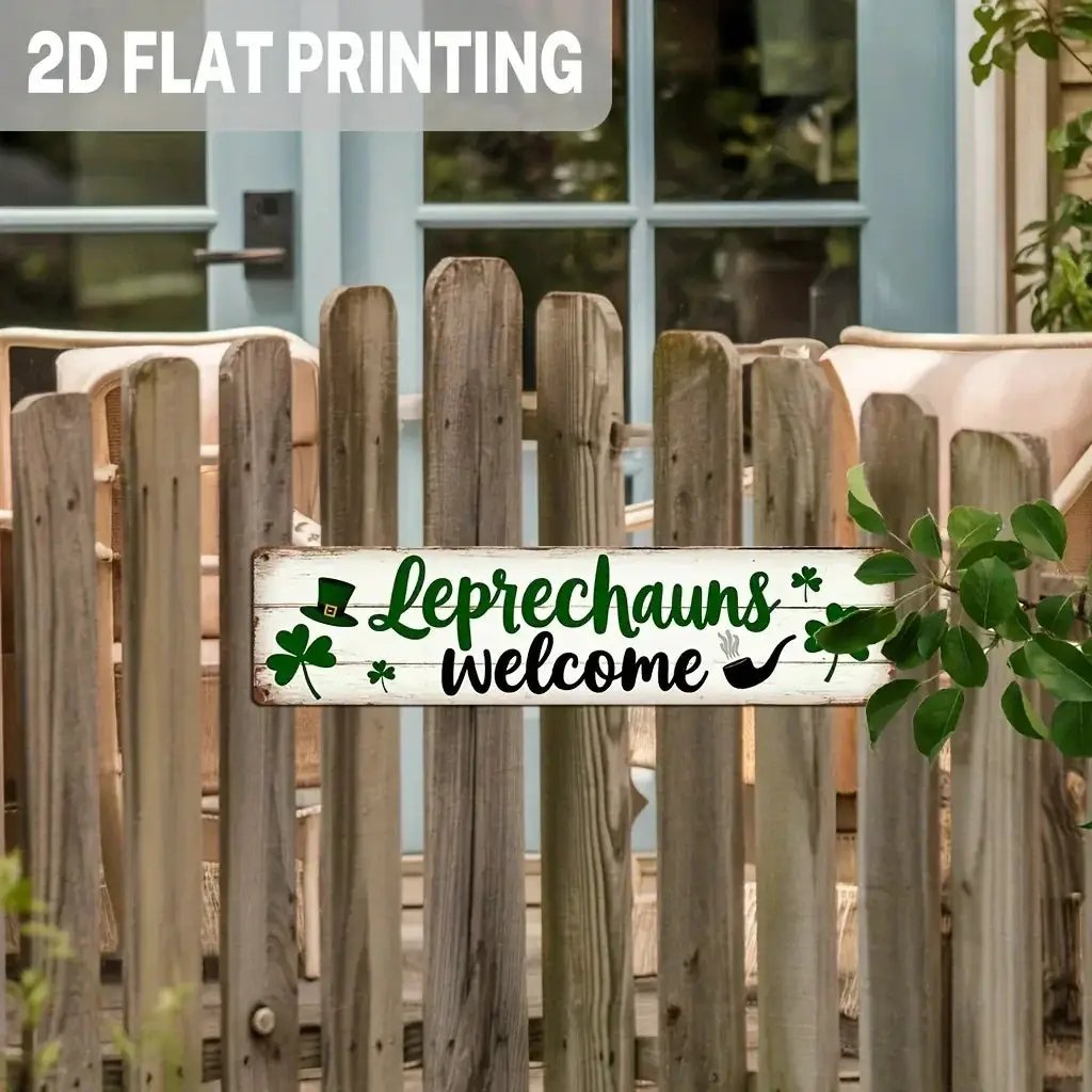 Welcome Sign - Rustic Metal Leprechaun Wall by House Of Avana