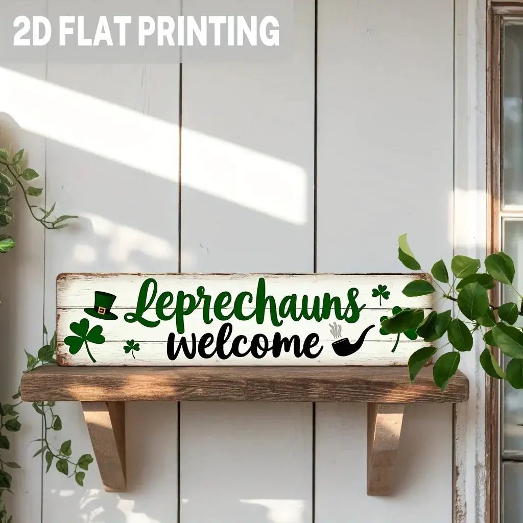 Welcome Sign - Rustic Metal Leprechaun Wall by House Of Avana