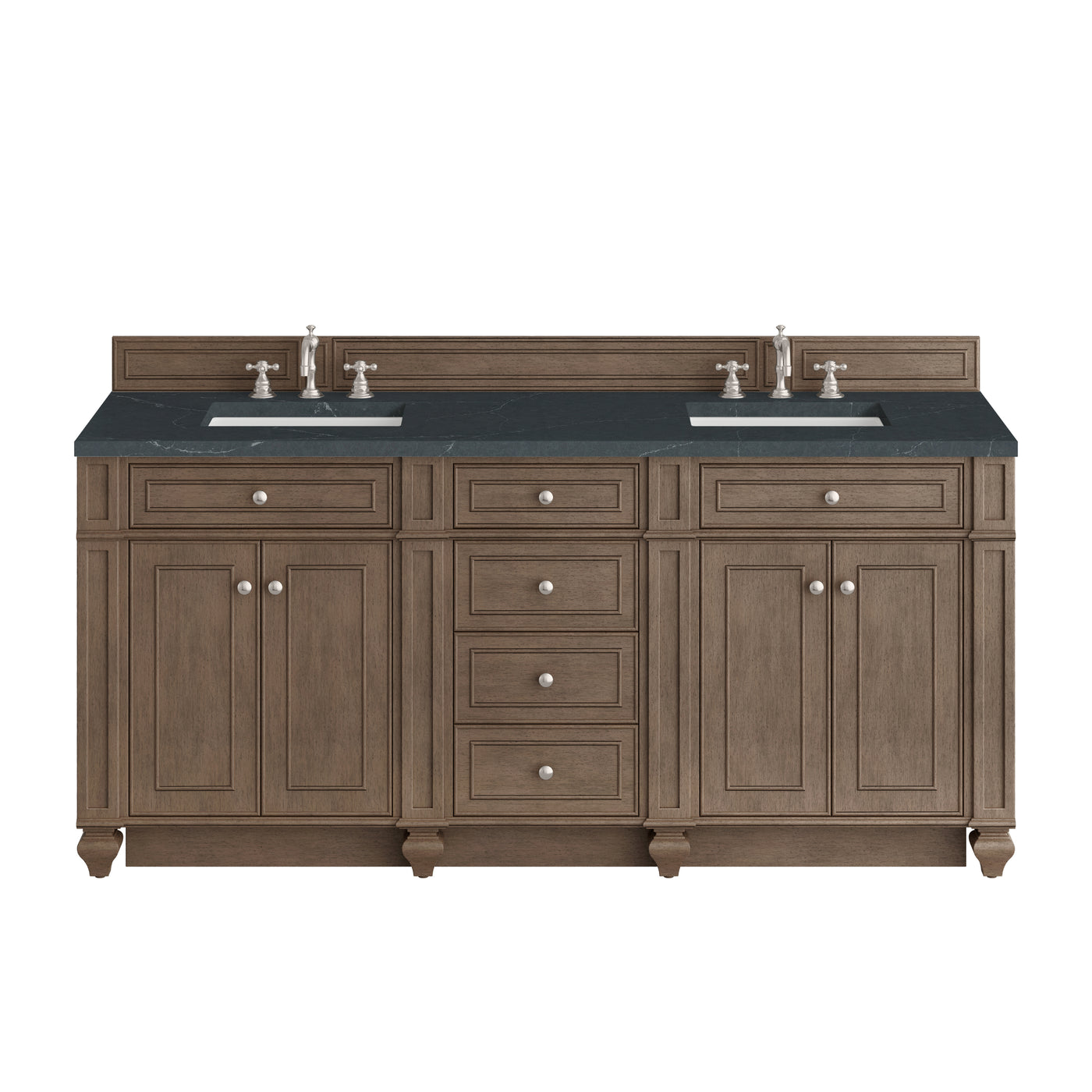 James Martin Bristol 72" Double Bathroom Vanity, Whitewashed Walnut, view 29