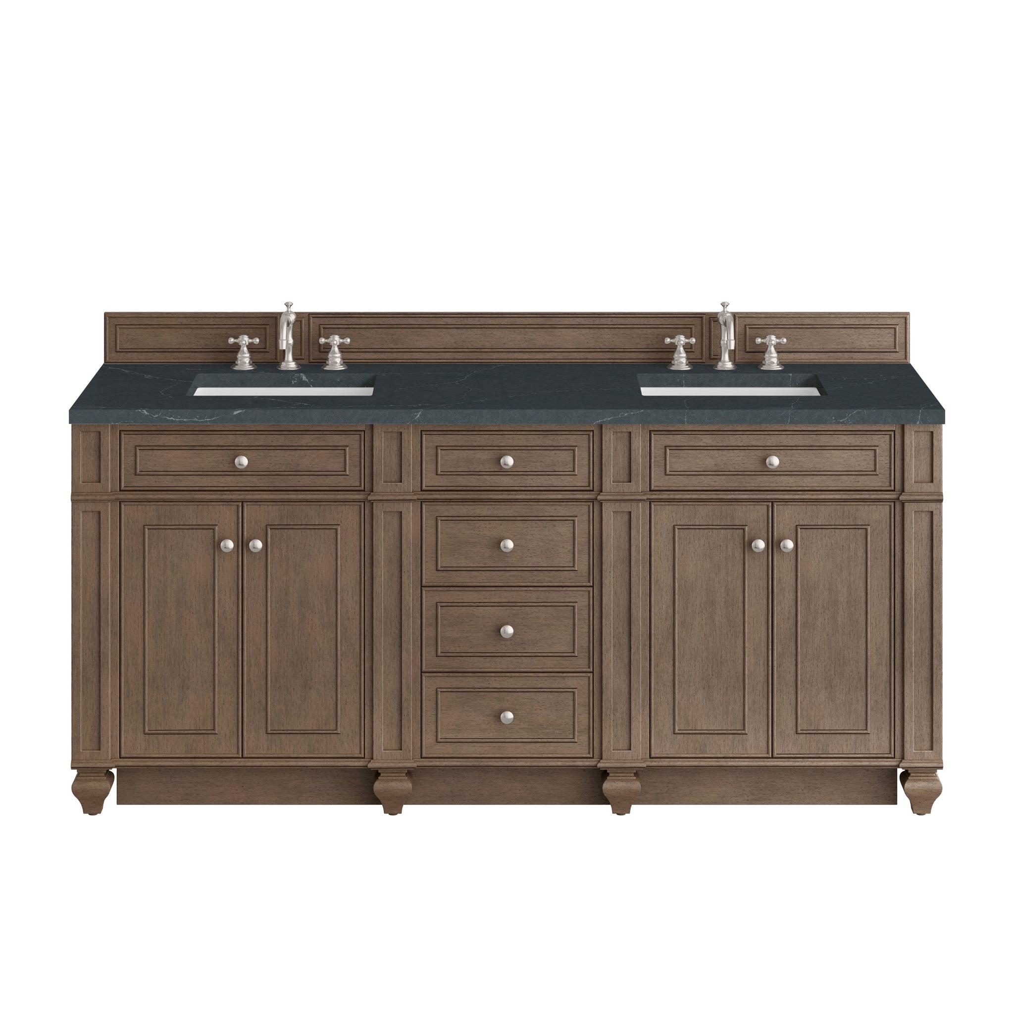 James Martin Bristol 72" Double Bathroom Vanity, Whitewashed Walnut, view 29