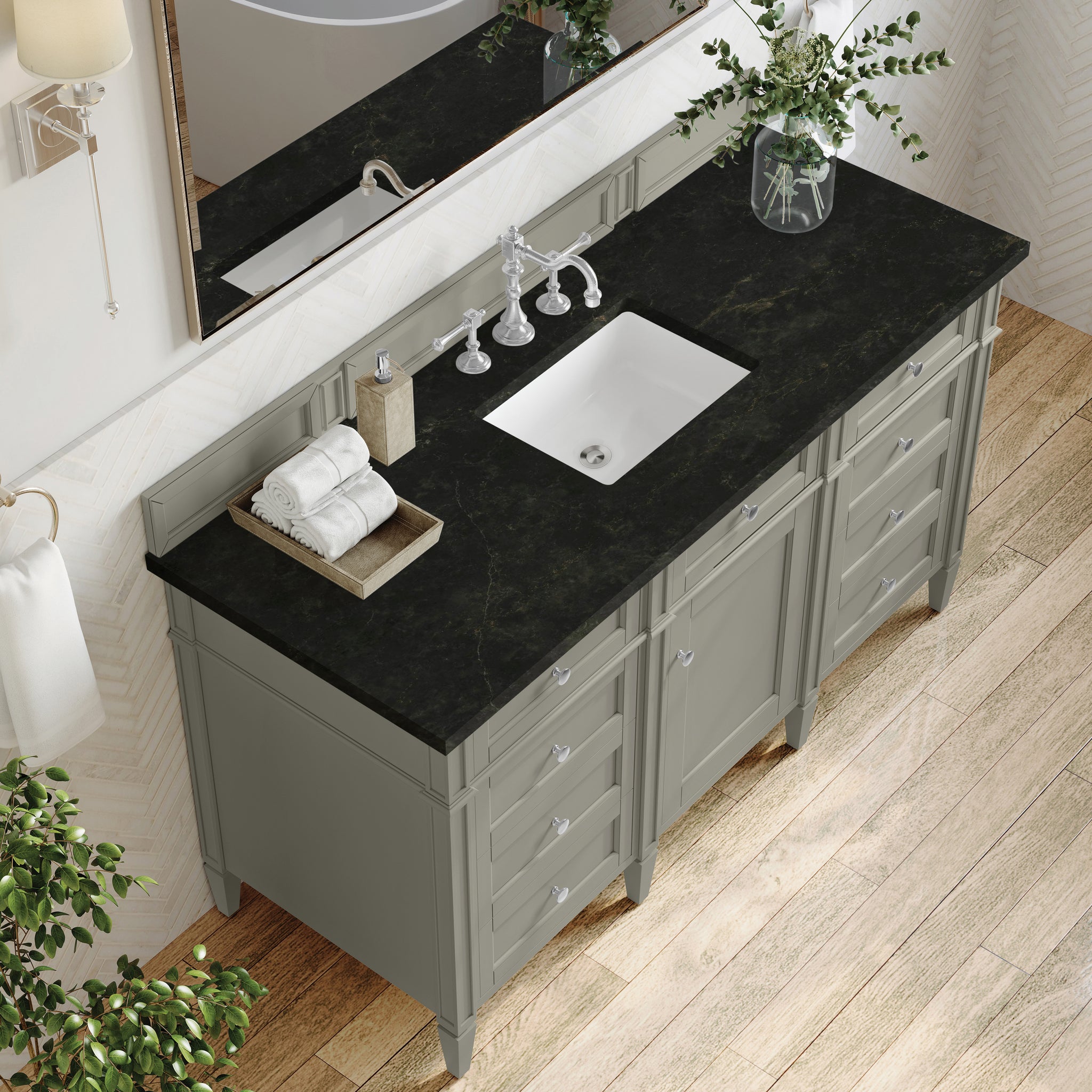 James Martin Brittany 60" Single Bathroom Vanity, Urban Gray, view 32
