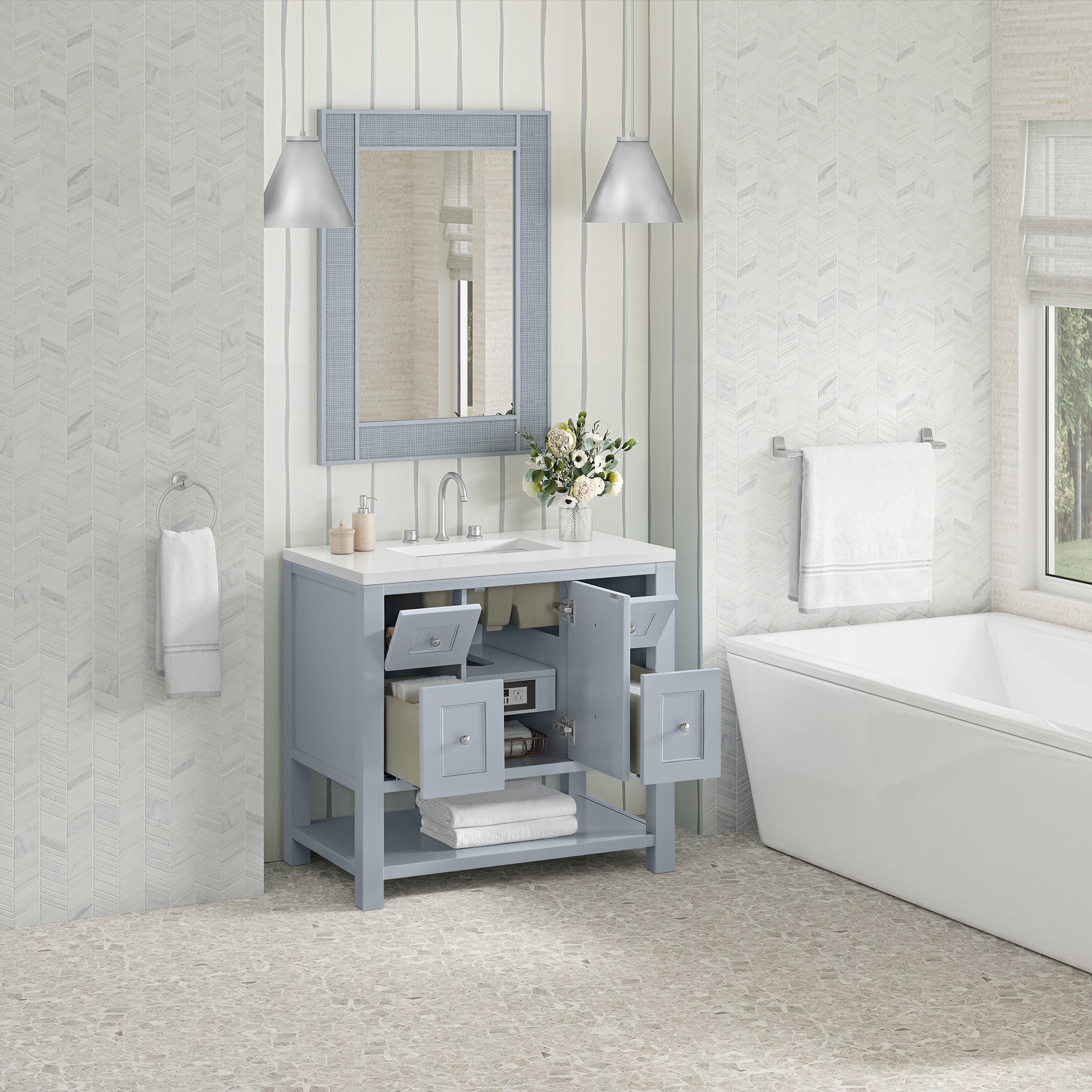 James Martin Breckenridge 36" Single Bathroom Vanity, Serenity Blue, view 31