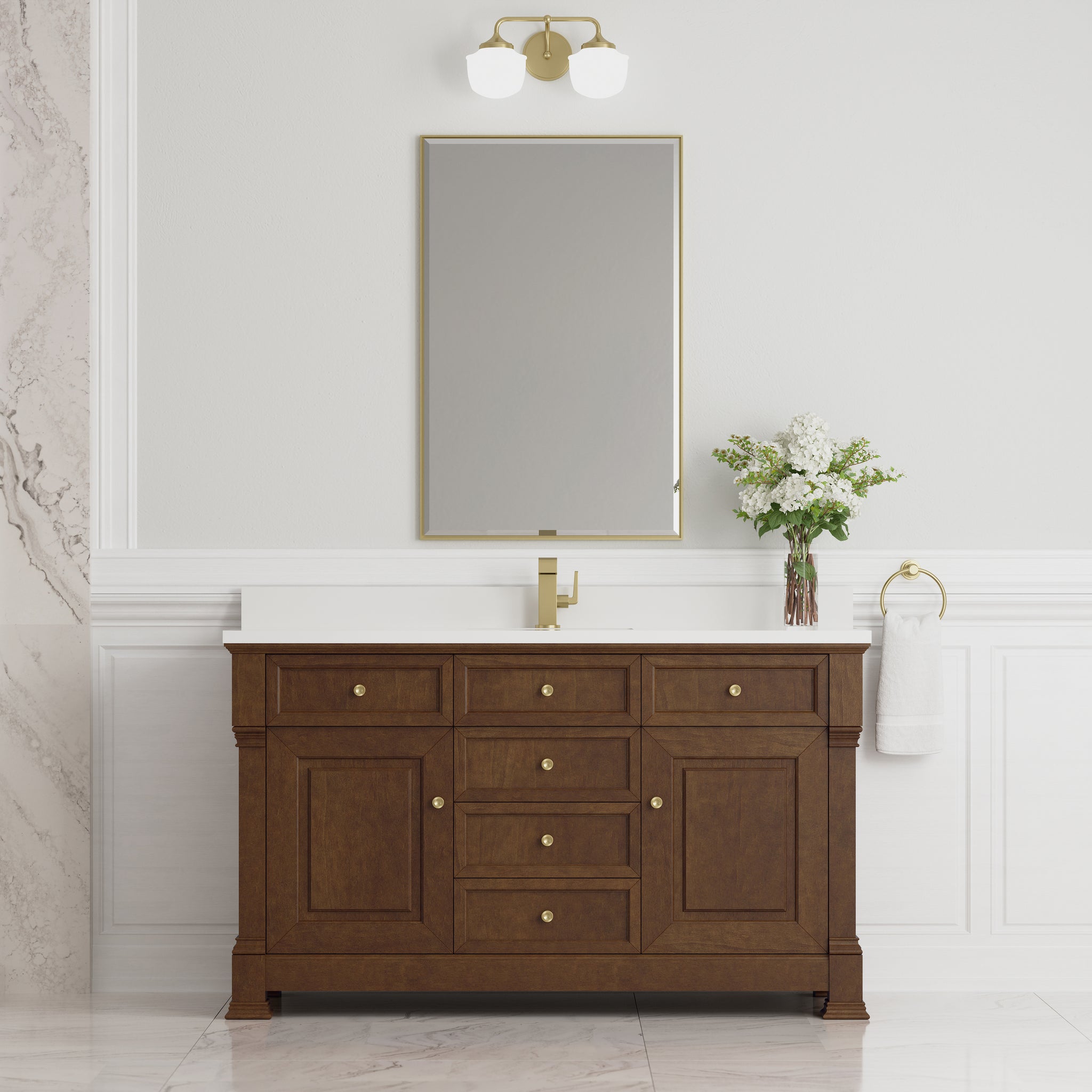 James Martin Brookfield 60" Single Bathroom Vanity, Honey Oak, view 30