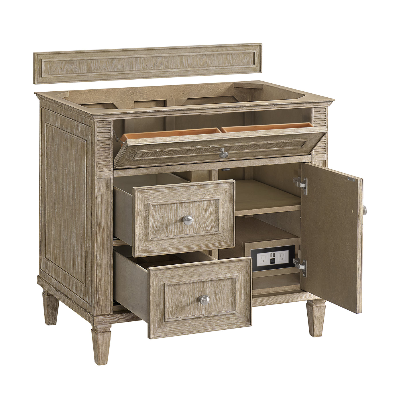 James Martin Lorelai 36" Single Bathroom Vanity, Whitewashed Oak, view 16