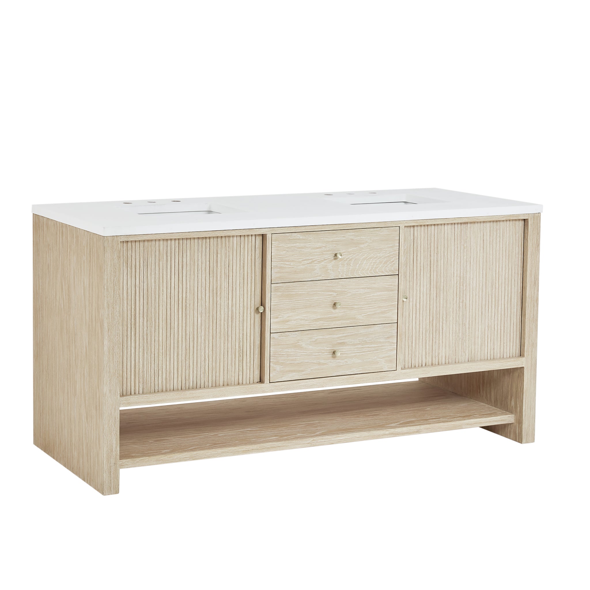 James Martin Marigot 72" Double Bathroom Vanity, Sunwashed Oak, view 38